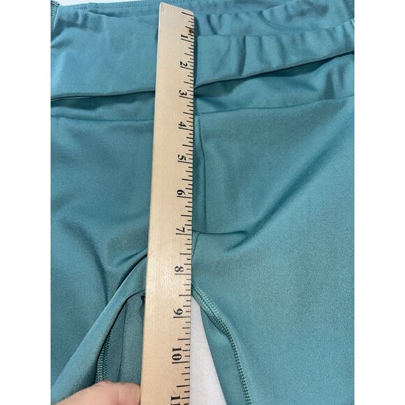 Gymshark Leggings Adjustable Waist Band Teal mesh ankle women's Size S - Picture 4 of 10